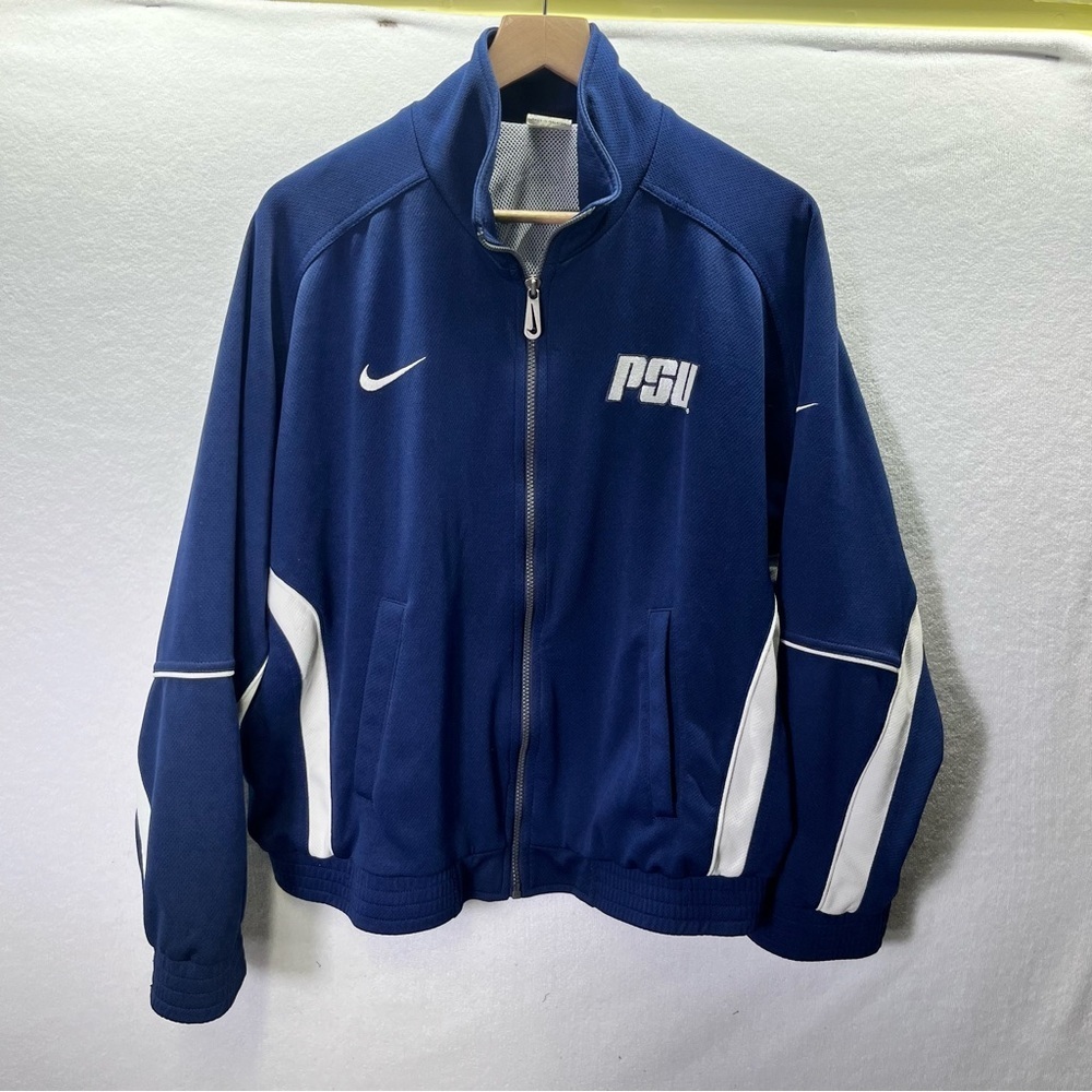Nike Penn State VTG PSU Lightweight Jacket Coat Mens M Blue collegiate 2639‎
